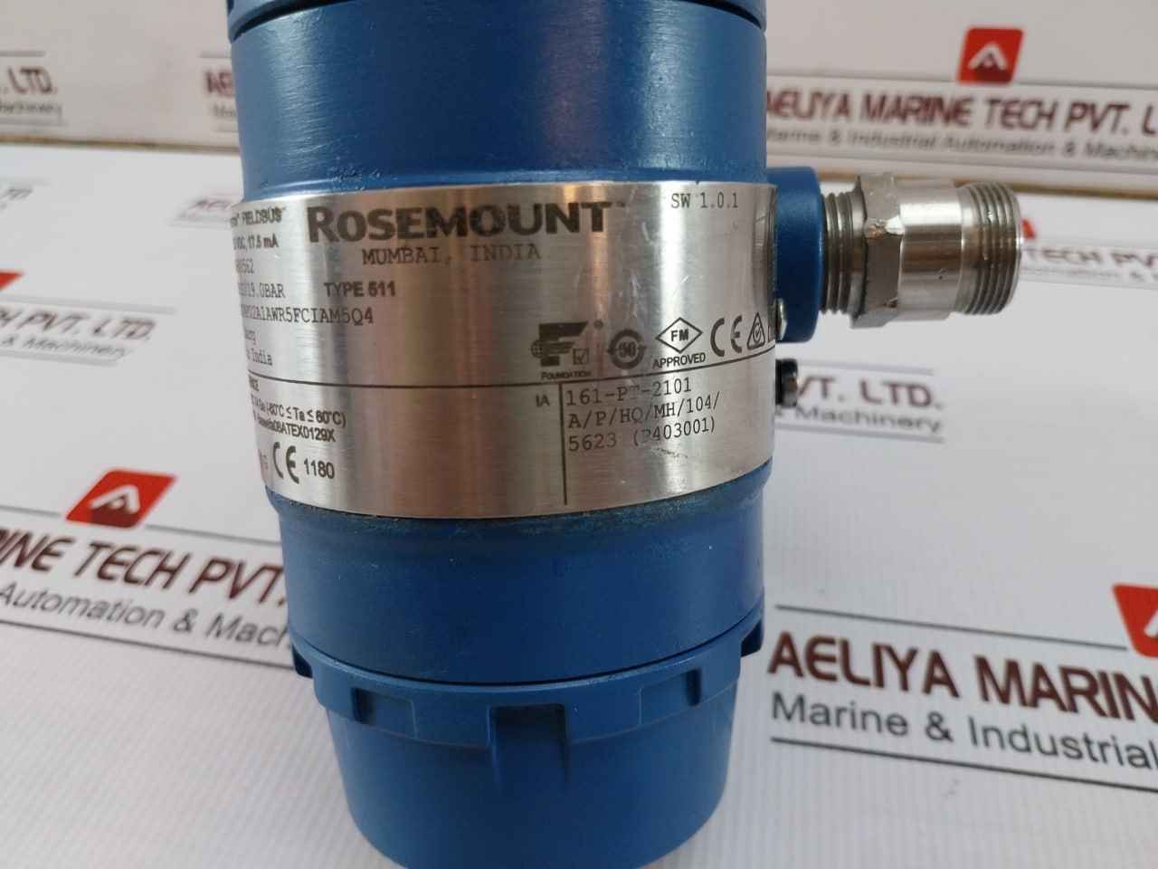 Rosemount 2051cg4f02a1awr5fciam5q4 Fieldbus Pressure Transmitter 275psi/19.0bar