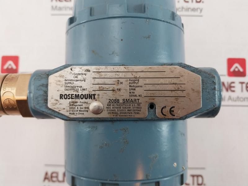 Rosemount 2088 G3S22A2M5Q4 Pressure Transmitter 03031-0332-0003 10.5-36Vdc Rev:C
