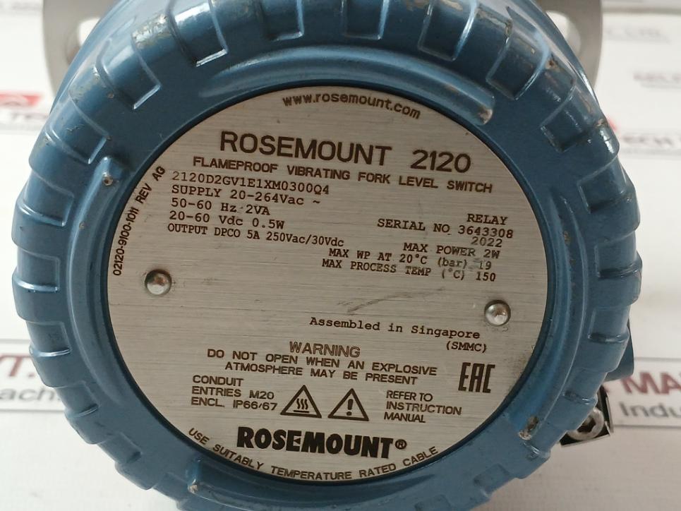 Rosemount 2120D2Gv1E1Xm0300Q4 Flameproof Vibrating Fork Level Switch 20-60Vdc