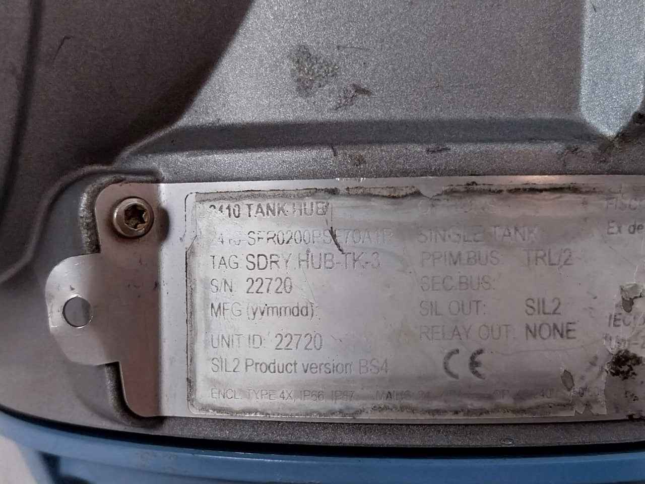 Rosemount 2410-sfr0200Pse70A1P Tank Hub 24-48V 48-240V 50/60Hz Ip66 Ip67