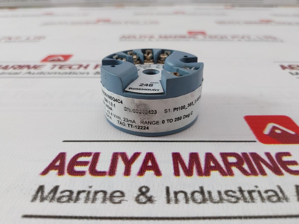 Rosemount 248Hai1N0Q4C4 Temperature Transmitter 4-20Ma 12-42.4V