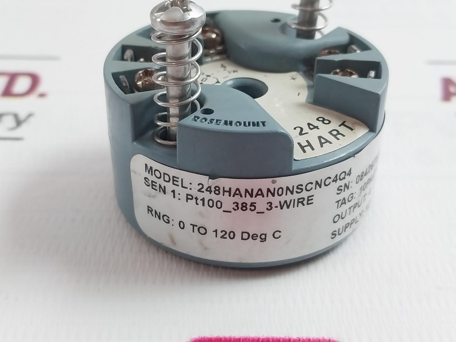 Rosemount 248Hanan0Nscnc4Q4 Temperature Transmitter 12-42.4 Vdc 4-20Ma