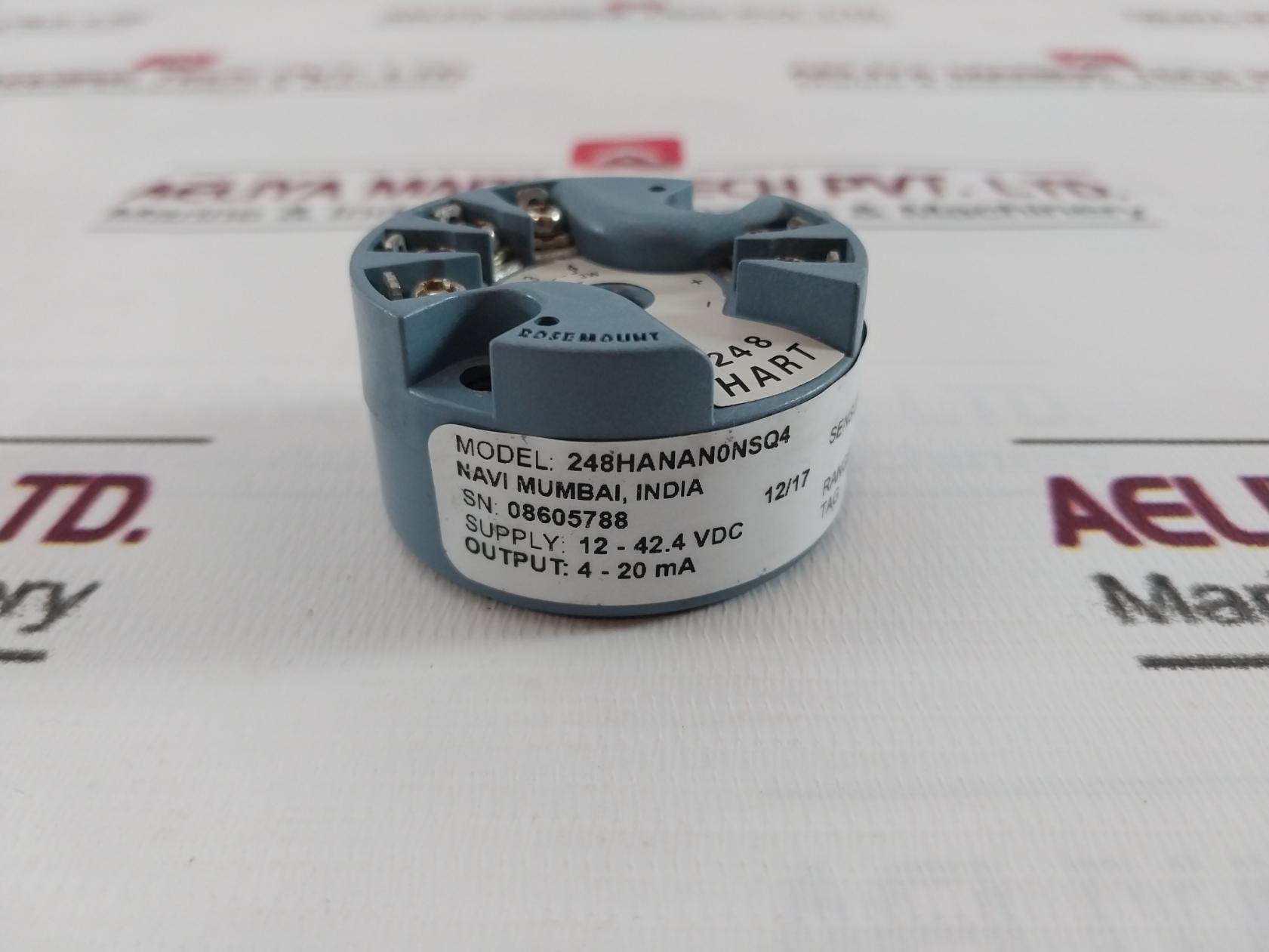 Rosemount 248Hanan0Nsq4 Temperature Transmitter 4-20 Ma Sw5.2.2 12-42.4Vdc