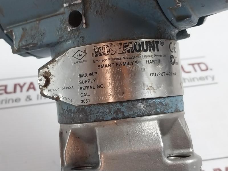 Rosemount 3051Cd2A22A1Am5B4Dfk5Q4 Pressure Transmitter 3626 Psi/ 250 Bar 4-20 Ma
