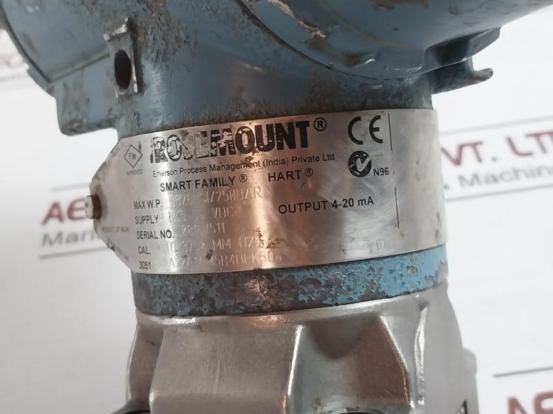 Rosemount 3051Cd2A22A1Am5B4Dfk5Q4 Pressure Transmitter 3626 Psi/ 250 Bar 4-20 Ma