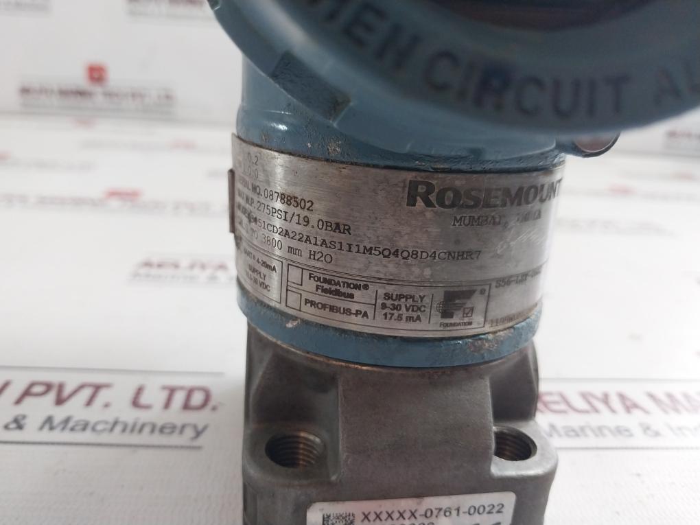 Rosemount 3051Cd2A22A1As1I1M5Q4Q8D4Cnhr7 Hart Pressure Transmitter 4-20Ma