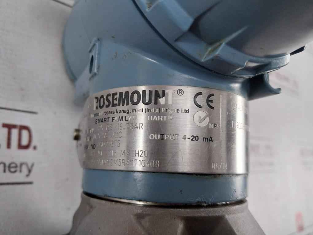 Rosemount 3051 Cd2A22A1As2M5B4I1T1Q4Q8 Pressure Transmitter W/ Diaphragm Seal