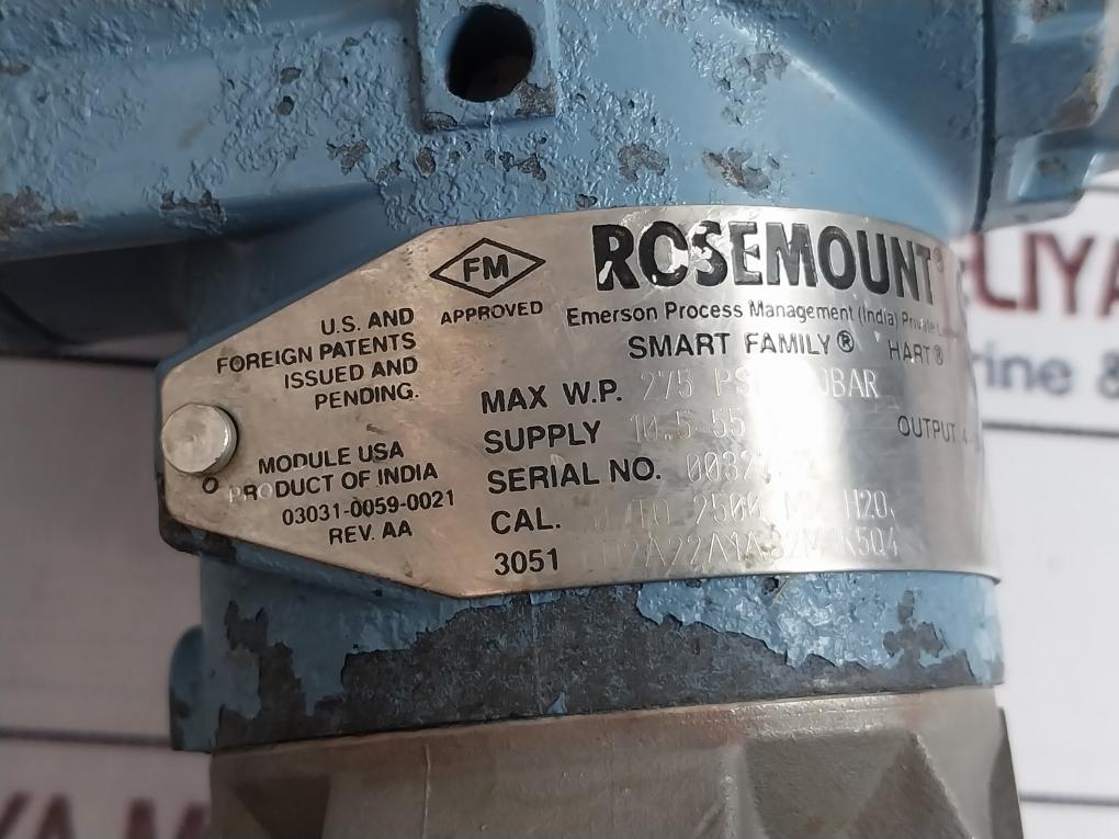 Rosemount 3051 Cd2A22A1As2M5K5Q4 Pressure Transmitter 03031-0332-0003