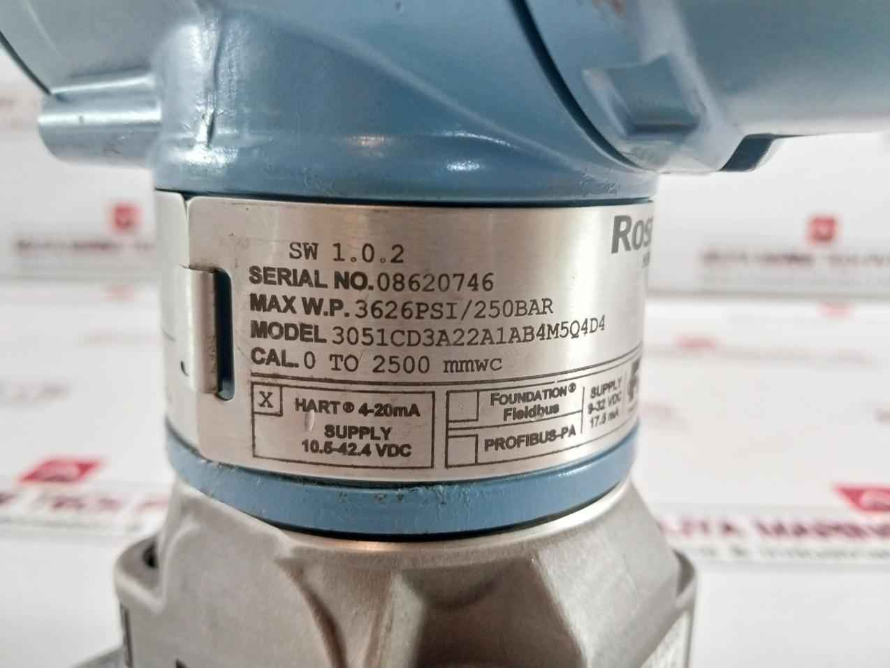 Rosemount 3051Cd3A22A1Ab4M5Q4Da Differential Pressure Transmitter 9-32Vdc 17.5Ma