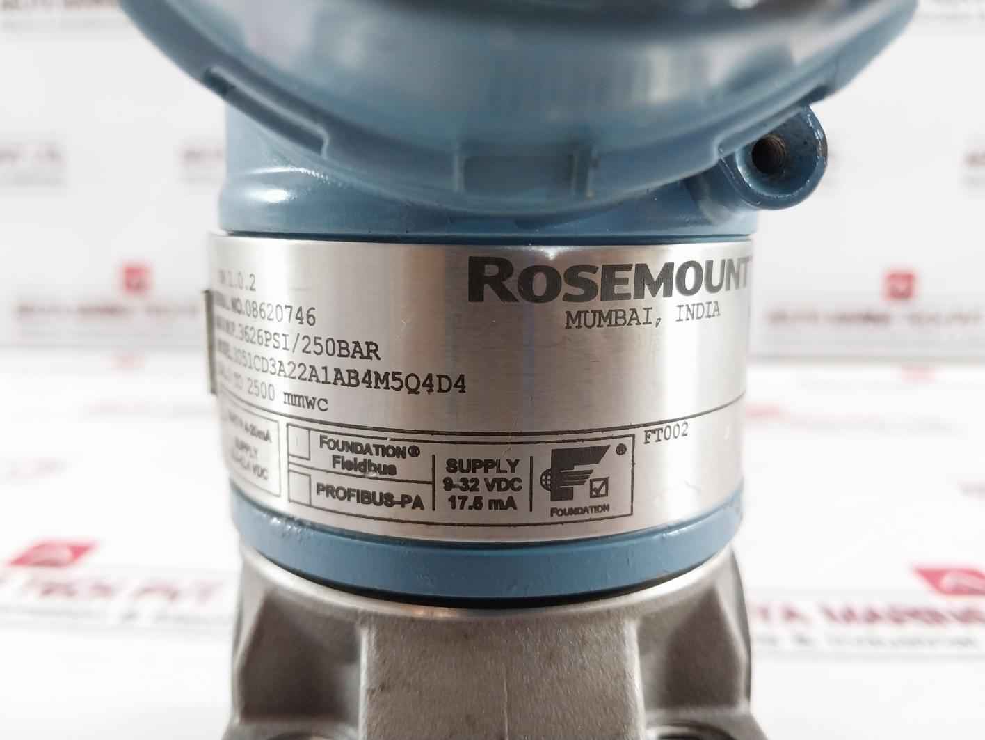 Rosemount 3051Cd3A22A1Ab4M5Q4Da Differential Pressure Transmitter 9-32Vdc 17.5Ma