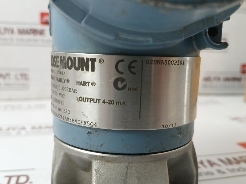 Rosemount 3051Cg1A22A1Am5B4Dfk5Q4 Pressure Transmitter 4-20 Ma 3031-80-0020/Ac