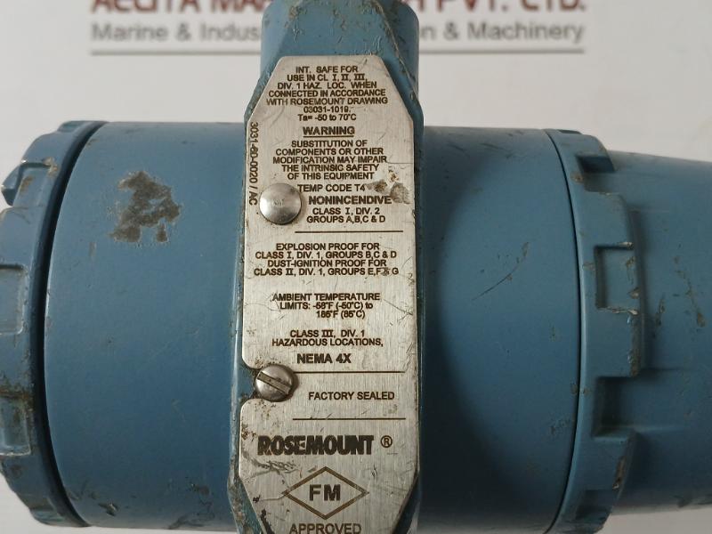 Rosemount 3051Cg1A22A1Am5B4Dfk5Q4 Pressure Transmitter 4-20 Ma 3031-80-0020/Ac