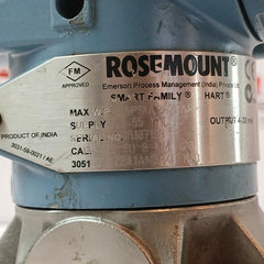 Rosemount 3051Cg1A22A1Am5B4Dfk5Q4 Smart Family Hart Pressure Transmitter Rev Aa
