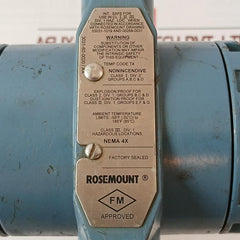 Rosemount 3051Cg1A22A1Am5B4Dfk5Q4 Smart Family Hart Pressure Transmitter Rev Aa