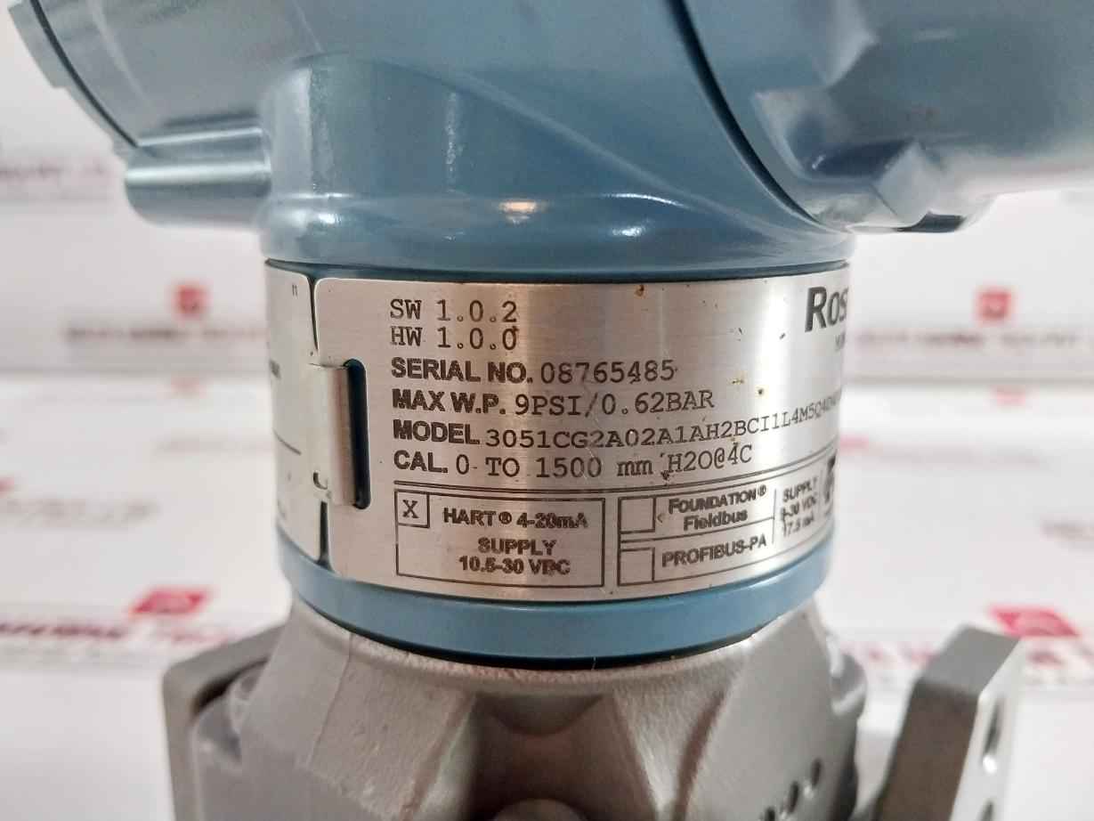 Rosemount 3051Cg2A02A1Ah2Bci1L4M5Q4D4P1Hr7 Pressure Transmitter 9Psi/0.62Bar
