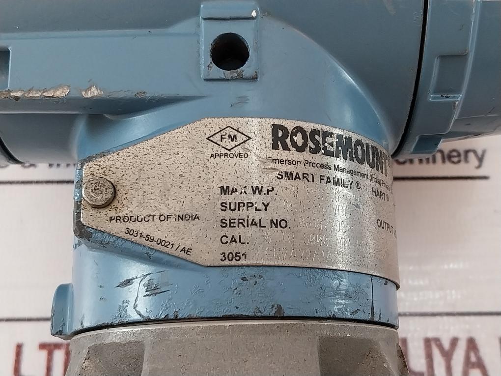 Rosemount 3051Cg2A22A1As1M5Q4 Pressure Transmitter 03031-0332-0011