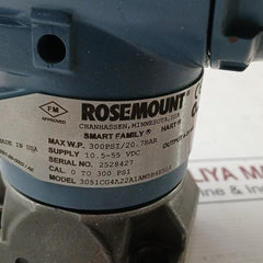 Rosemount 3051Cg4A22A1Am5B4E5L4 Pressure Transmitter 10.5-55 Vdc 300Psi/20.7Bar