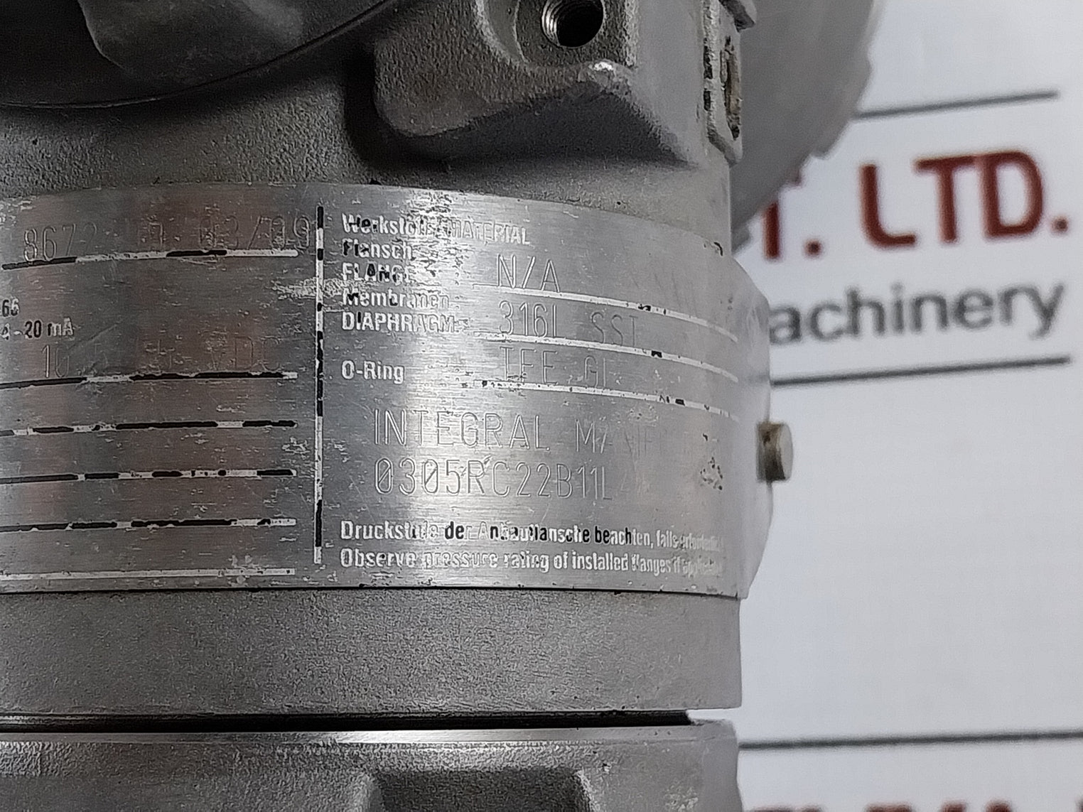 Rosemount 3051 Cg4A02A1Ks5I1M6P1Q4 Pressure Transmitter, 250 Bar