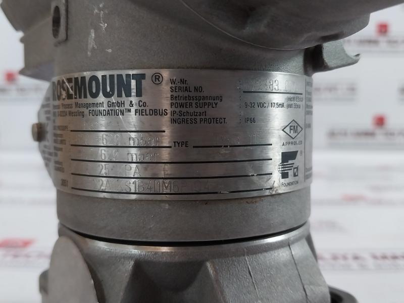 Rosemount 3051 In-line Fieldbus Pressure Transmitter 19Bar Cd2F22A1Ks1B4I1M6P104