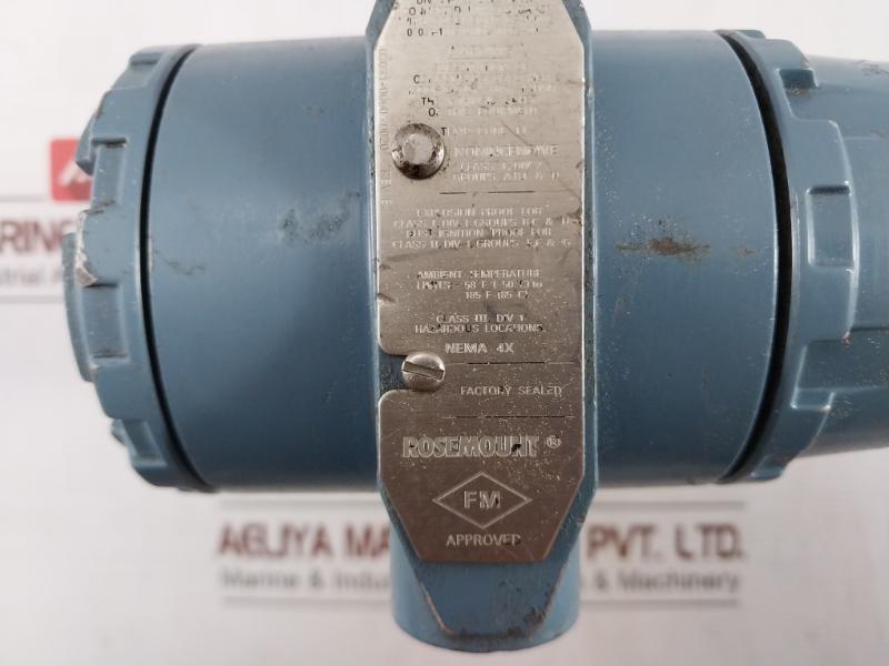 Rosemount 3051 L3Aa0Fd21Aam5K5 Pressure Transmitter 10.5-55 Vdc 0 To 10000 Mm H2O Rev.Aa
