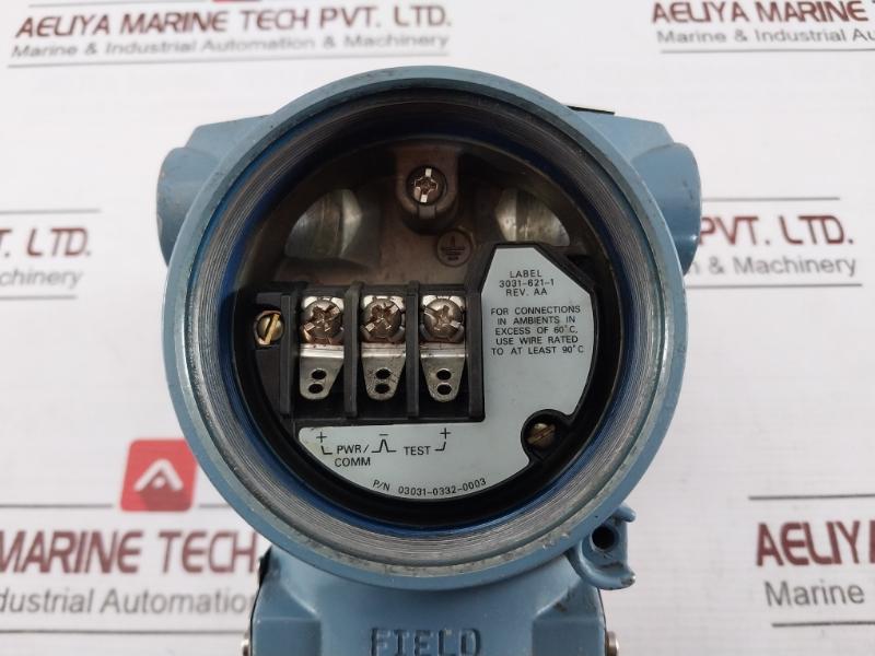 Rosemount 3051 L3Aa0Fd21Aam5K5 Pressure Transmitter 10.5-55 Vdc 0 To 10000 Mm H2O Rev.Aa