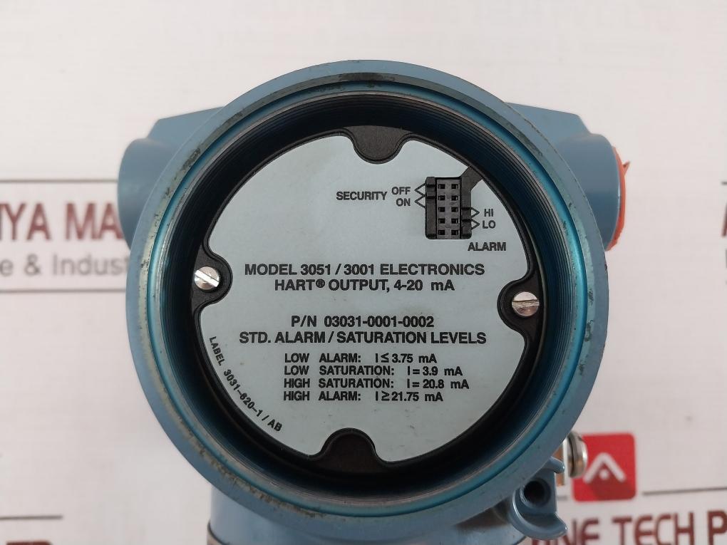 Rosemount 3051 Pressure Transmitter 3051Cg3A22A1Bb4I1L4 Bas97Atex1089X Yfkv37A