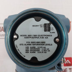 Rosemount 3051 Pressure Transmitter 3051Cg3A22A1Bb4I1L4 Bas97Atex1089X Yfkv37A