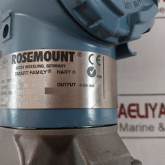 Rosemount 3051 Pressure Transmitter 3051Cg3A22A1Bb4I1L4 Bas97Atex1089X Yfkv37A
