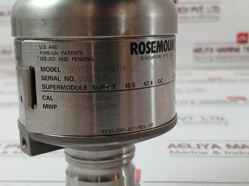 Rosemount 3051S2Tg4A2E11A1Ab4D1E5M5Q4 Hart Pressure Transmitter 4-20 Ma Rev Ad