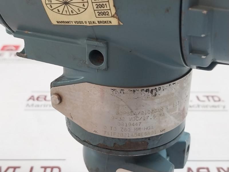 Rosemount 3051 Ta1F2B21Ab4E5A01 M5 Pressure Transmitter 30 Psi/2.07 Bar 9-32 Vdc