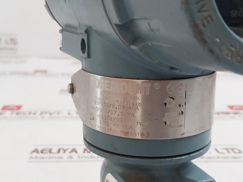 Rosemount 3051 Ta1F2B21Ab4K5Q4Ao1 M5 Foundation Fieldbus Transmitter Rev Aa