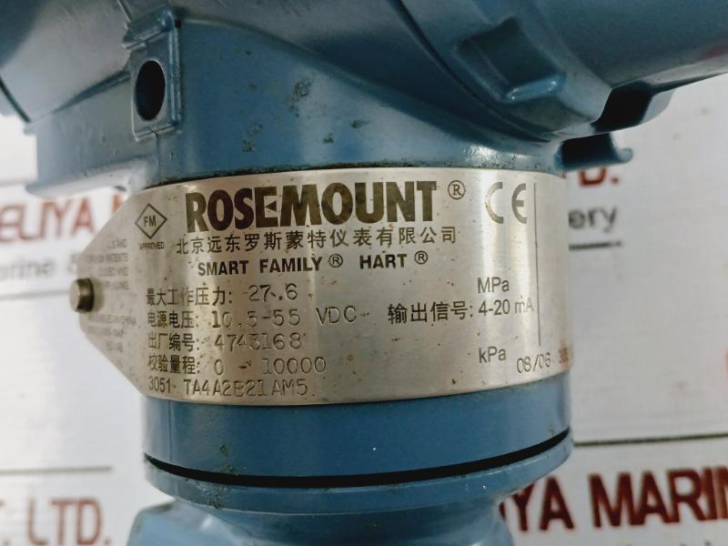 Rosemount 3051 Ta4a2b21am5 Pressure Transmitter 03031-0059-1047 7805871