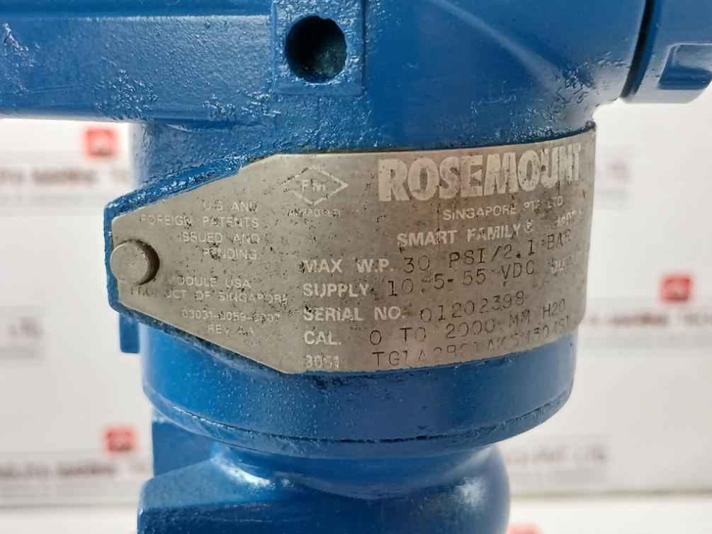 Rosemount 3051 Tg1A2B21Ak5M504S1 Pressure Transmitter 30 Psi/2.1 Bar 4-20 Ma