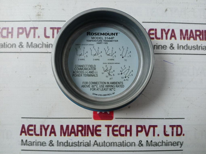 Rosemount 3144P D1A1K1B5M5T1C4Q4 Temperature Transmitter 12.0-42.4 Vdc 4-20 Ma