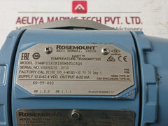 Rosemount 3144P D1A1K1B5M5T1C4Q4 Temperature Transmitter 12.0-42.4 Vdc 4-20 Ma