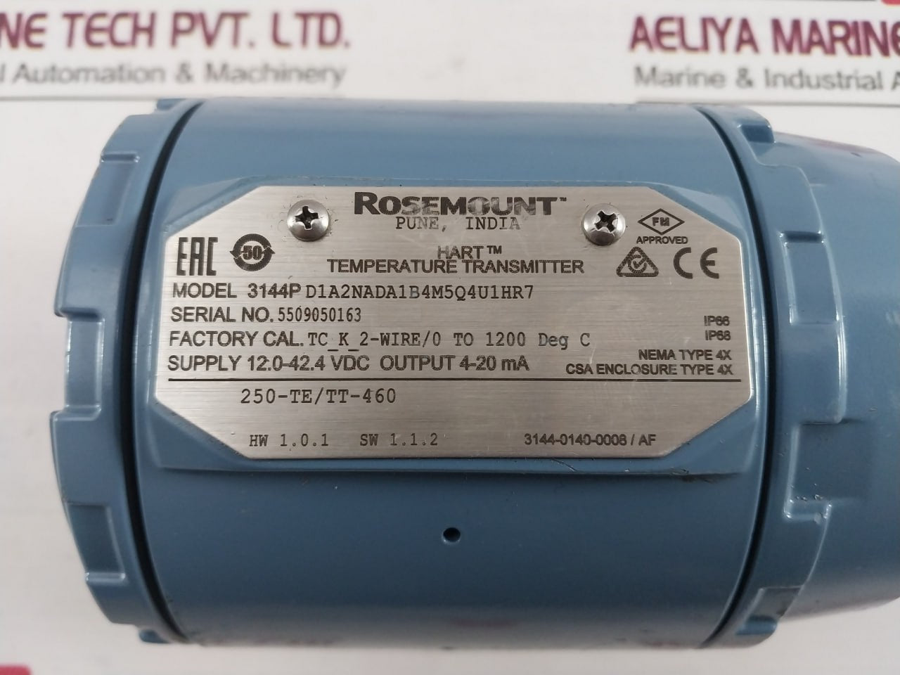 Rosemount 3144P D1A2Nada1B4M5Q4U1Hr7 Hart Temperature Transmitter 12.0-42.4 Vdc