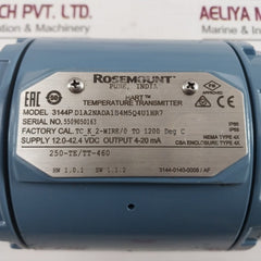 Rosemount 3144P D1A2Nada1B4M5Q4U1Hr7 Hart Temperature Transmitter 12.0-42.4 Vdc