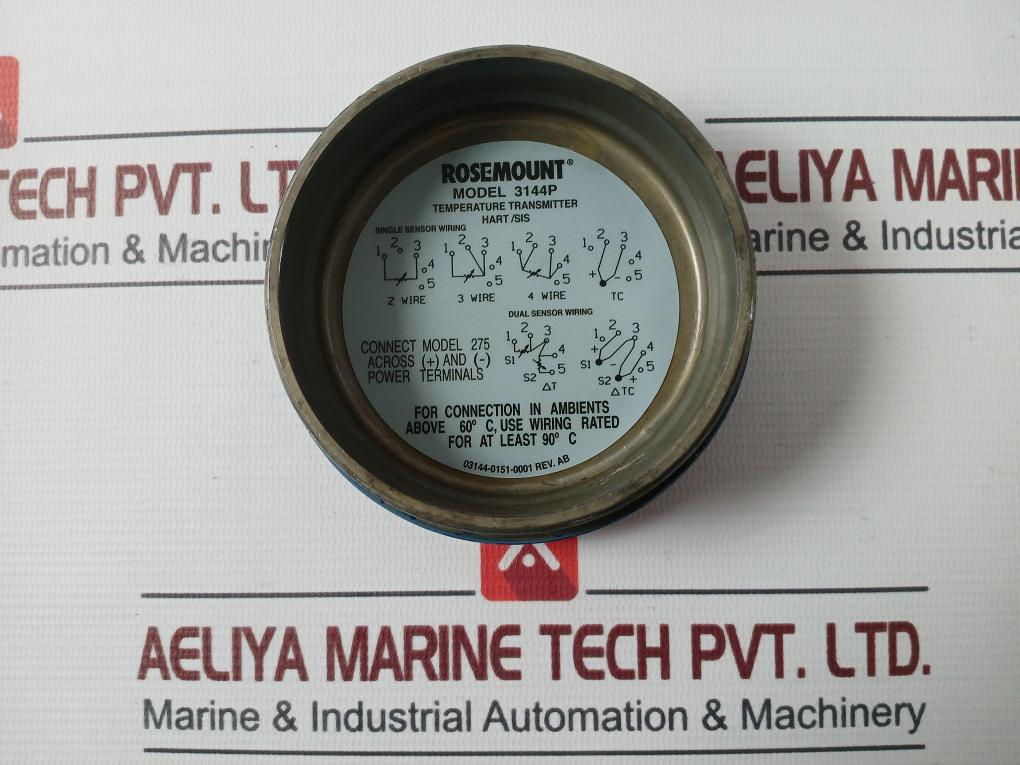 Rosemount 3144P Temperature Transmitter 12.0-42.4 Vdc Ip66 4-20Ma D1A1I5B4M5Q4
