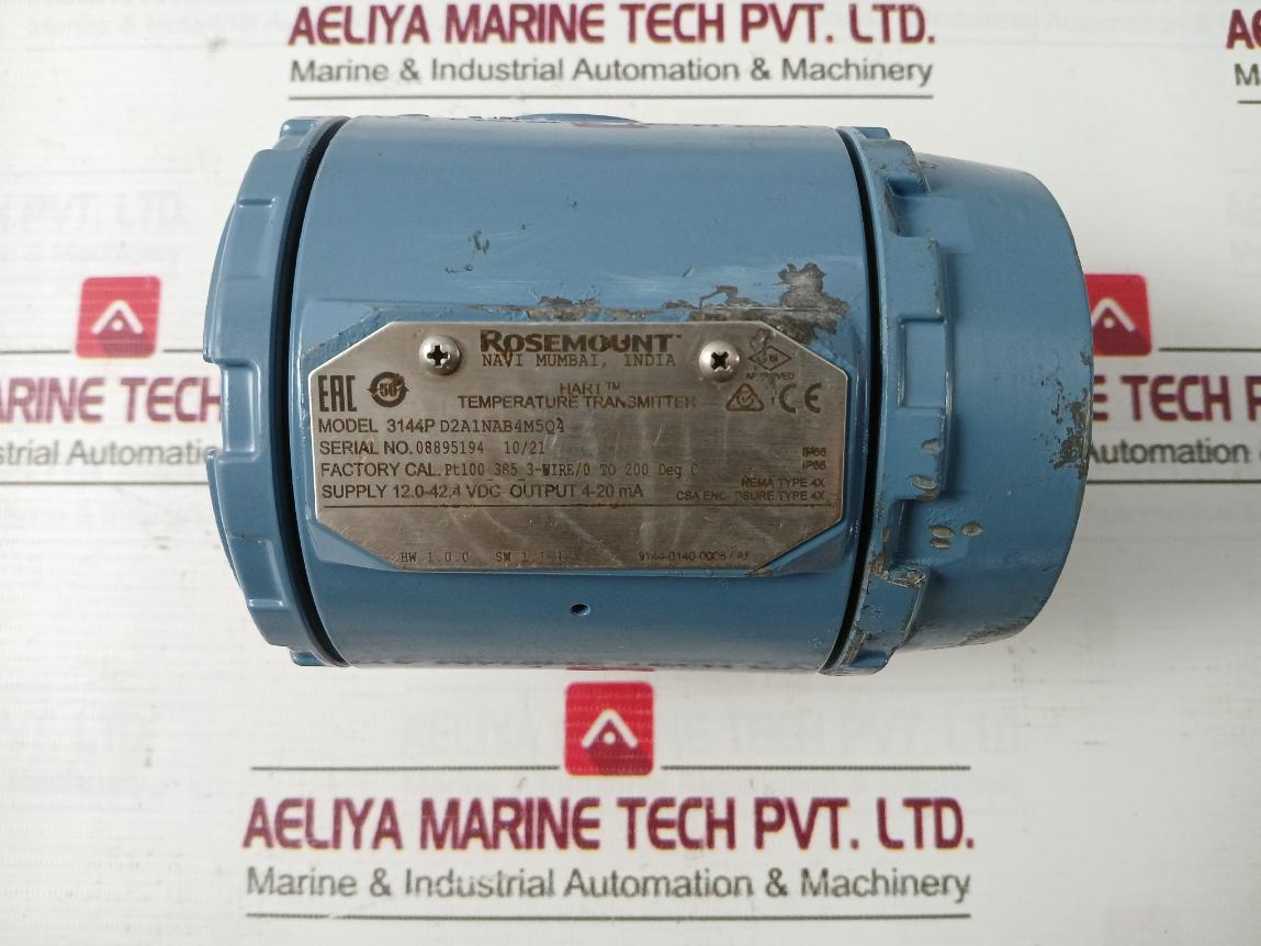 Rosemount 3144P Temperature Transmitter 3144Pd2A1Nab4M5Q4 Rev: Af 12.0-42.4 Vdc