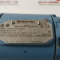 Rosemount 3144P Temperature Transmitter 3144Pd2A1Nab4M5Q4 Rev: Af 12.0-42.4 Vdc