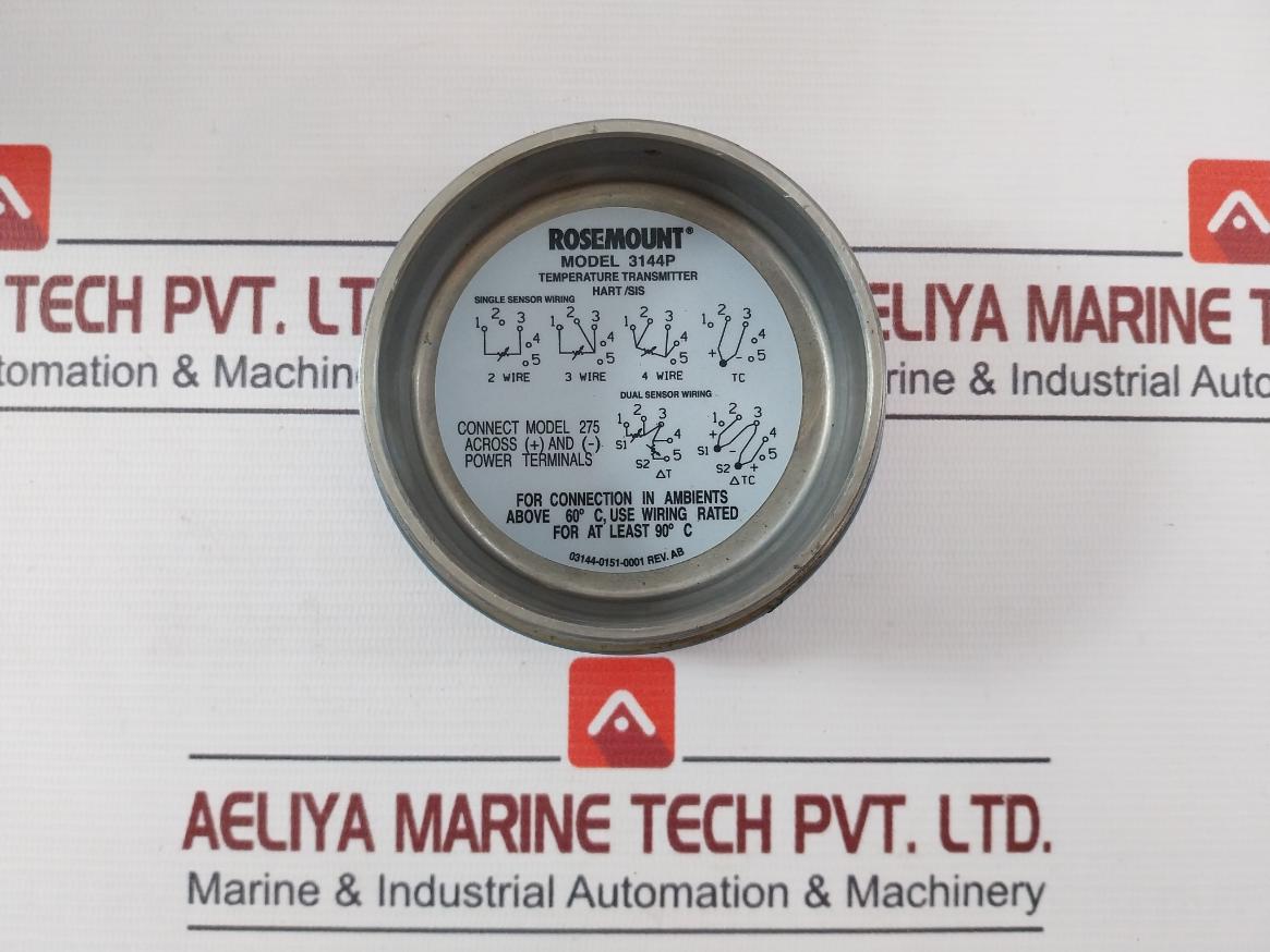 Rosemount 3144P Temperature Transmitter 4-20Ma Ip68 12.0-42.4 Vdc