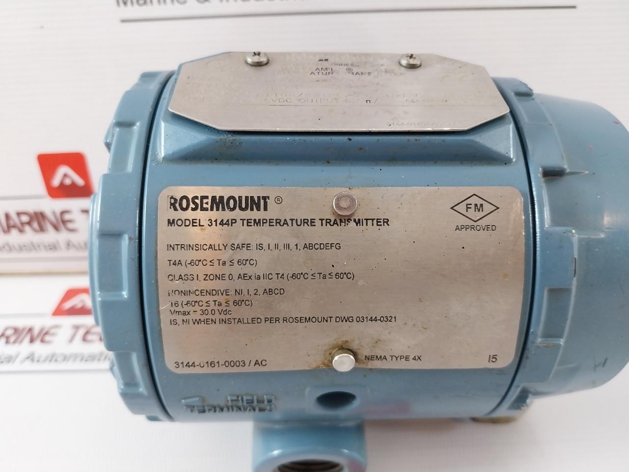 Rosemount 3144P Temperature Transmitter 4-20Ma Ip68 12.0-42.4 Vdc