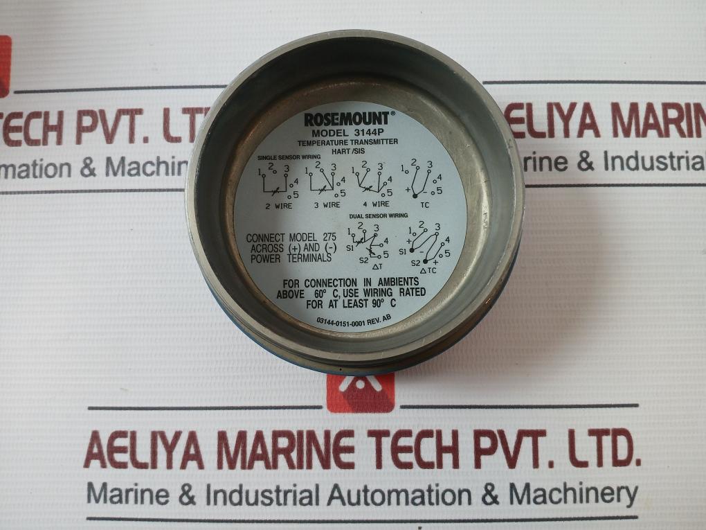 Rosemount 3144P Temperature Transmitter Hart 12.0-42.4 Vdc 4-20Ma 60C 90C