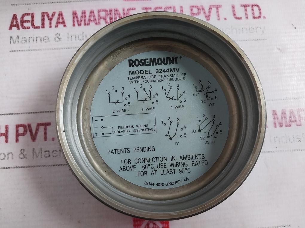 Rosemount 3244Mv F1E5A01B4M5 Multivariable Temperature Transmitter 9.0-32.0 Vdc