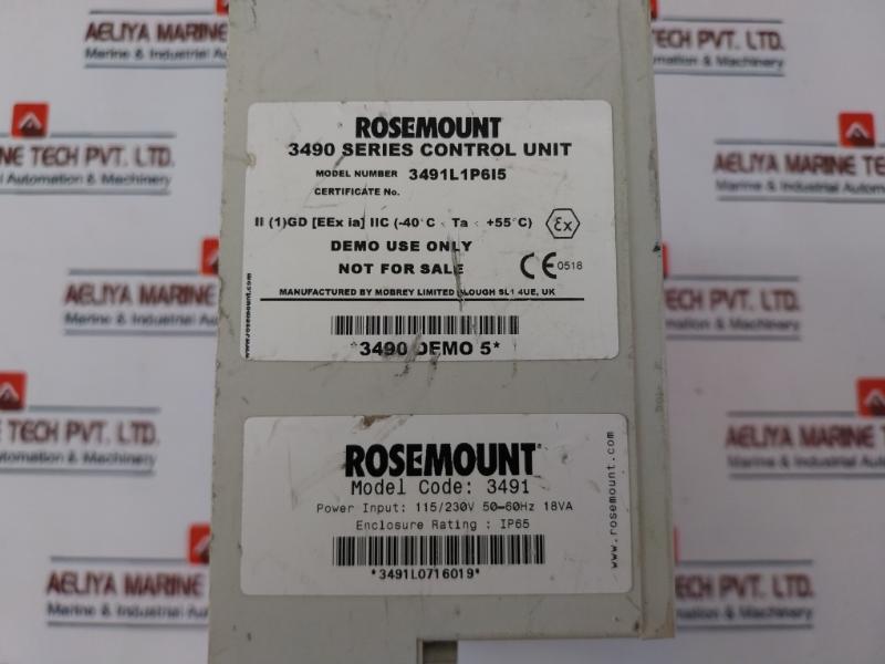 Rosemount 3490 Series Level Controller Panel 115/230v 50-60hz 18va