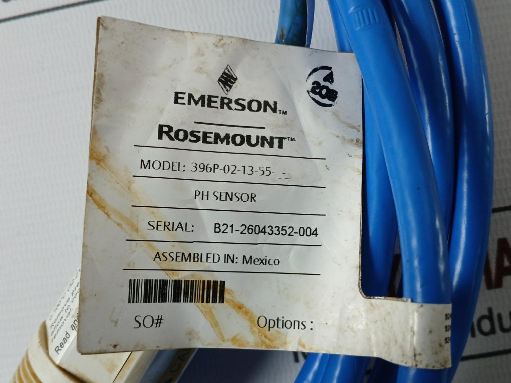 Rosemount 396P-02-13-55 Ph Orp Sensor Cable 6 Meter 100-790 Kpa (0-10 Psig)