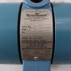 Rosemount 444Rl1U1A2E5 Temperature Transmitter Rev: N 4-20Ma 45Vdc