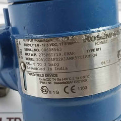 Rosemount 511 Output Foundation Fieldbus Pressure Transmitter 275Psi / 19.0 Bar
