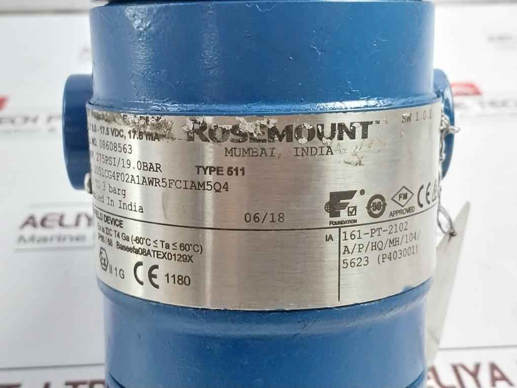 Rosemount 511 Output Foundation Fieldbus Pressure Transmitter 275Psi / 19.0 Bar