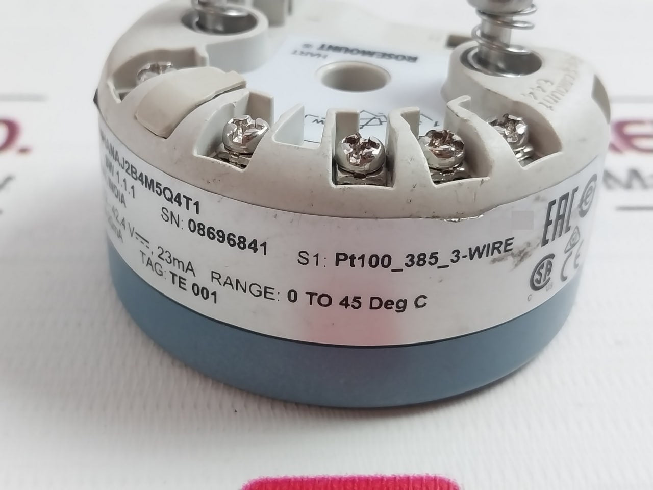 Rosemount 644Hanaj2B4M5Q4T1 Temperature Transmitter 12-42.4V 23Ma 0 To 45 Deg C